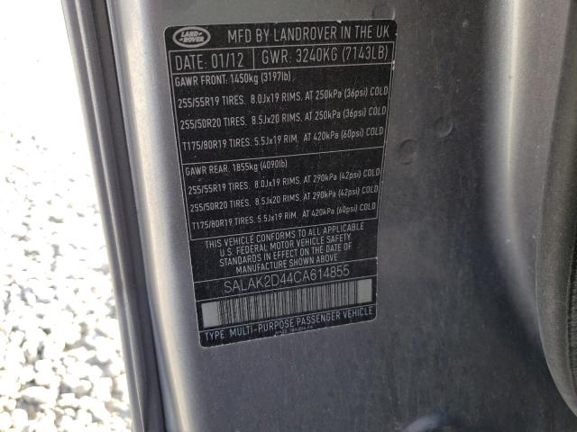 Photo 9 VIN: SALAK2D44CA614855 - LAND ROVER LR4 HSE LU 