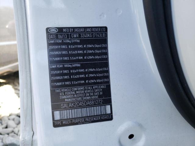 Photo 11 VIN: SALAK2D45DA681272 - LAND ROVER LR4 HSE LU 