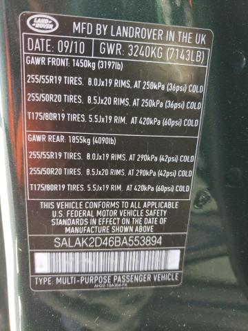 Photo 12 VIN: SALAK2D46BA553894 - LAND ROVER LR4 HSE LU 