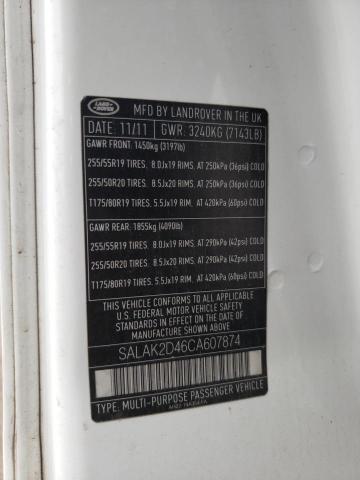 Photo 12 VIN: SALAK2D46CA607874 - LAND ROVER LR4 HSE LU 