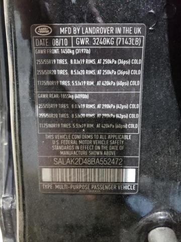 Photo 12 VIN: SALAK2D48BA552472 - LAND ROVER LR4 HSE LU 