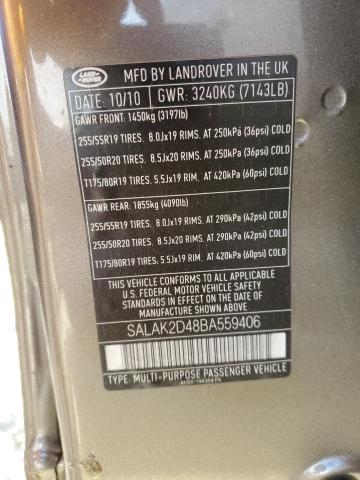 Photo 12 VIN: SALAK2D48BA559406 - LAND ROVER LR4 HSE LU 