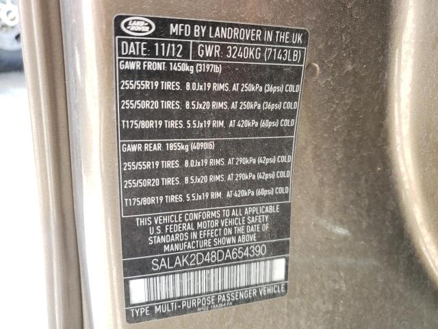 Photo 9 VIN: SALAK2D48DA654390 - LAND ROVER LR4 HSE LU 