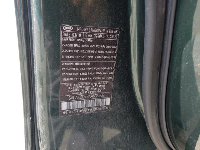 Photo 9 VIN: SALAK2D49AA535906 - LAND ROVER LR4 HSE LU 