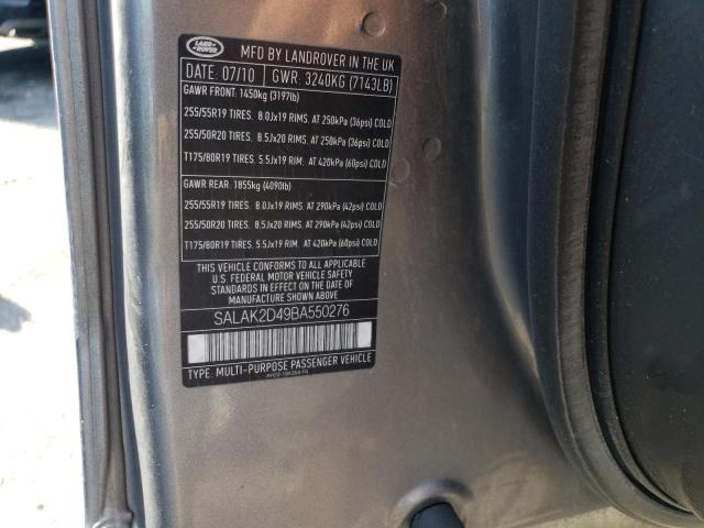 Photo 12 VIN: SALAK2D49BA550276 - LAND ROVER LR4 