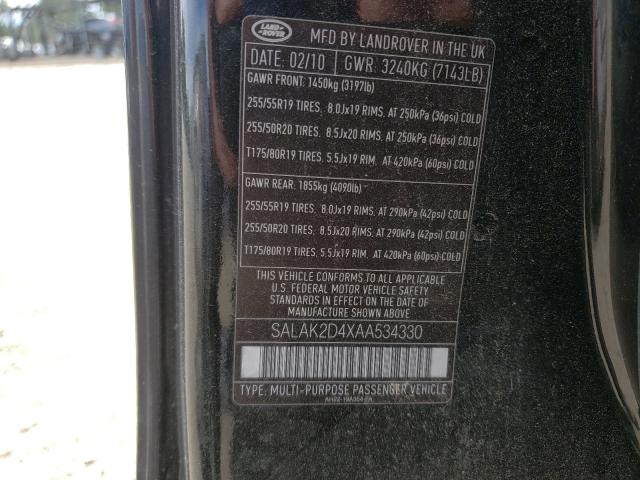 Photo 9 VIN: SALAK2D4XAA534330 - LAND ROVER LR4 HSE LU 