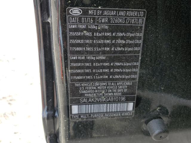 Photo 12 VIN: SALAK2V69GA810196 - LAND ROVER LR4 