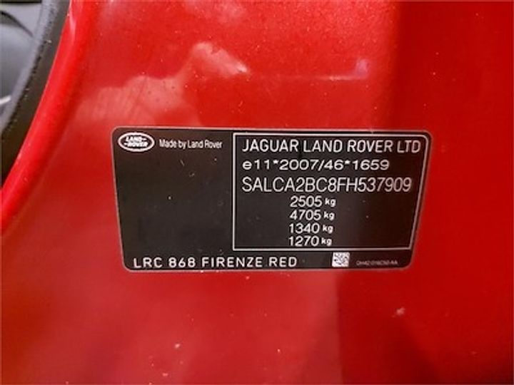 Photo 12 VIN: SALCA2BC8FH537909 - LAND-ROVER DISCOVERY SPORT DIESEL 