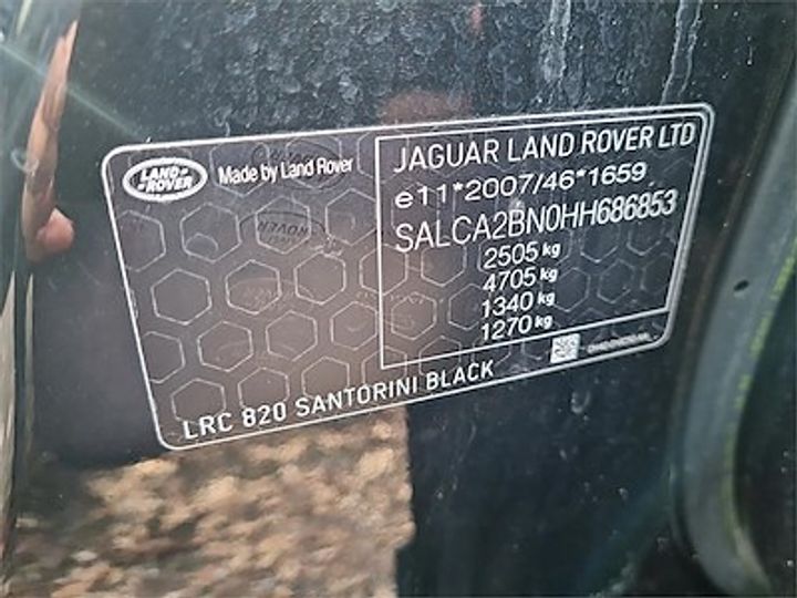 Photo 11 VIN: SALCA2BN0HH686853 - LAND ROVER DISCOVERY SPORT DIESEL 