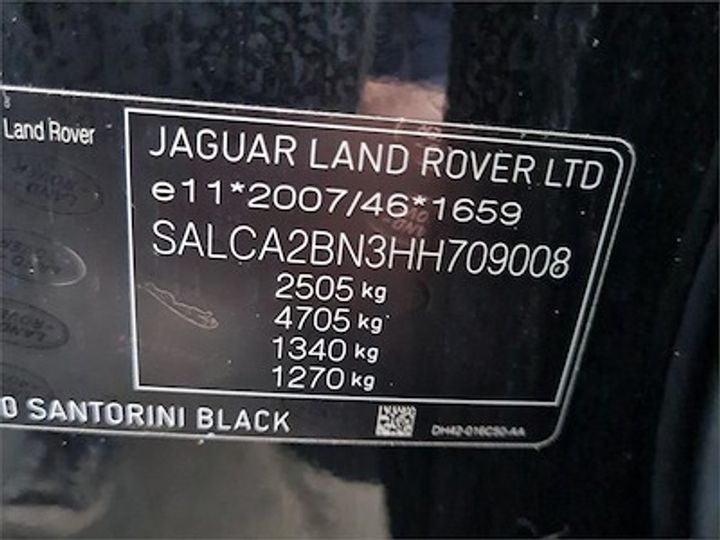 Photo 12 VIN: SALCA2BN3HH709008 - LAND ROVER DISCOVERY SPORT DIESEL 