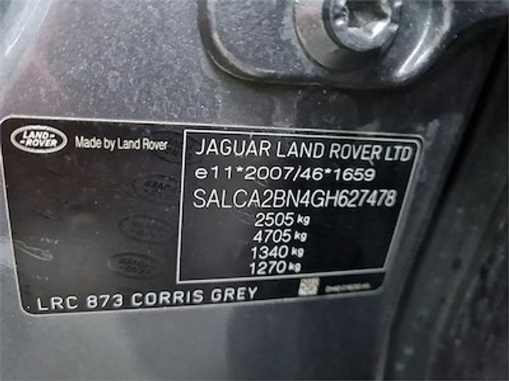 Photo 11 VIN: SALCA2BN4GH627478 - LAND ROVER DISCOVERY SPORT DIESEL 