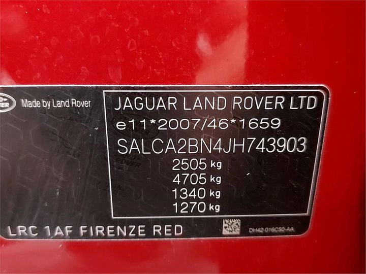 Photo 6 VIN: SALCA2BN4JH743903 - LAND ROVER DISCOVERY SPORT 