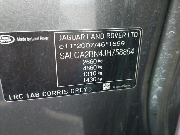 Photo 8 VIN: SALCA2BN4JH758854 - LAND ROVER DISCOVERY SPORT 