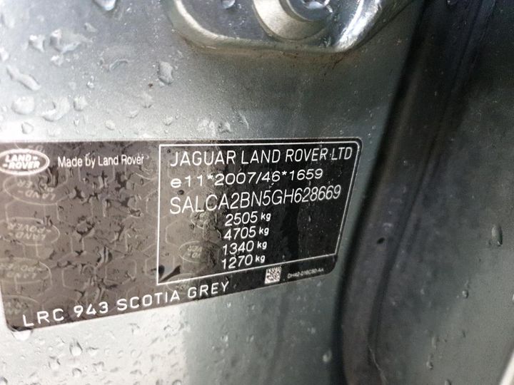 Photo 8 VIN: SALCA2BN5GH628669 - LAND ROVER DISCOVERY SPORT 