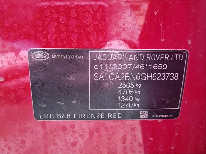 Photo 4 VIN: SALCA2BN6GH623738 - LAND ROVER DISCOVERY SPORT 