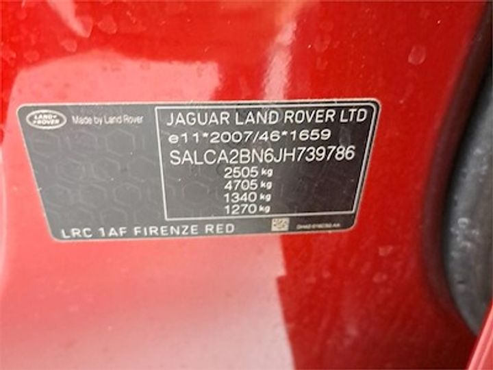 Photo 11 VIN: SALCA2BN6JH739786 - LAND ROVER DISCOVERY SPORT DIESEL 