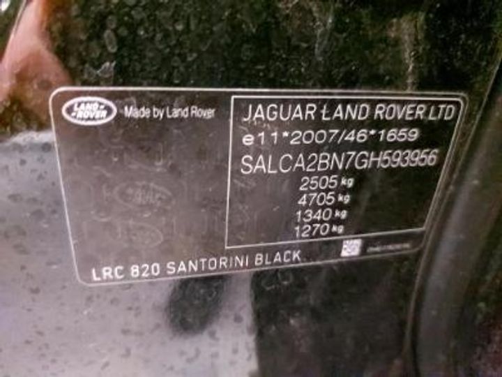 Photo 12 VIN: SALCA2BN7GH593956 - LAND ROVER DISCOVERY SPORT DIESEL 