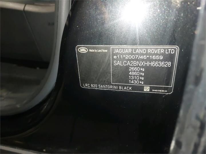 Photo 10 VIN: SALCA2BNXHH663628 - LAND ROVER DISCOVERY SPORT 