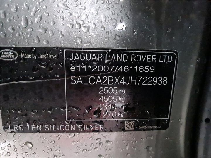 Photo 8 VIN: SALCA2BX4JH722938 - LAND ROVER DISCOVERY SPORT 