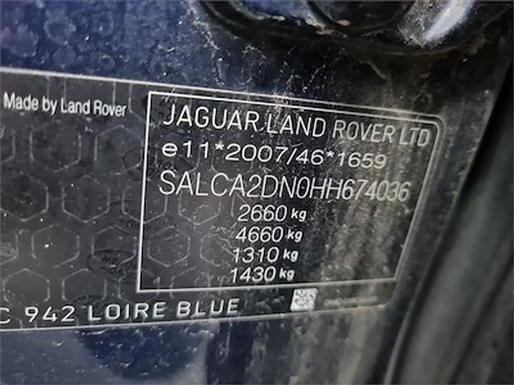 Photo 11 VIN: SALCA2DN0HH674036 - LAND ROVER DISCOVERY SPORT DIESEL 