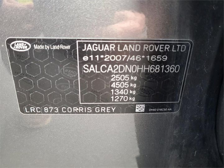 Photo 4 VIN: SALCA2DN0HH681360 - LAND ROVER DISCOVERY SPORT 