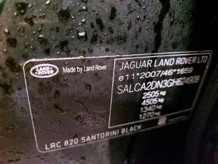 Photo 11 VIN: SALCA2DN3GH624908 - LAND ROVER DISCOVERY SPORT DIESEL 