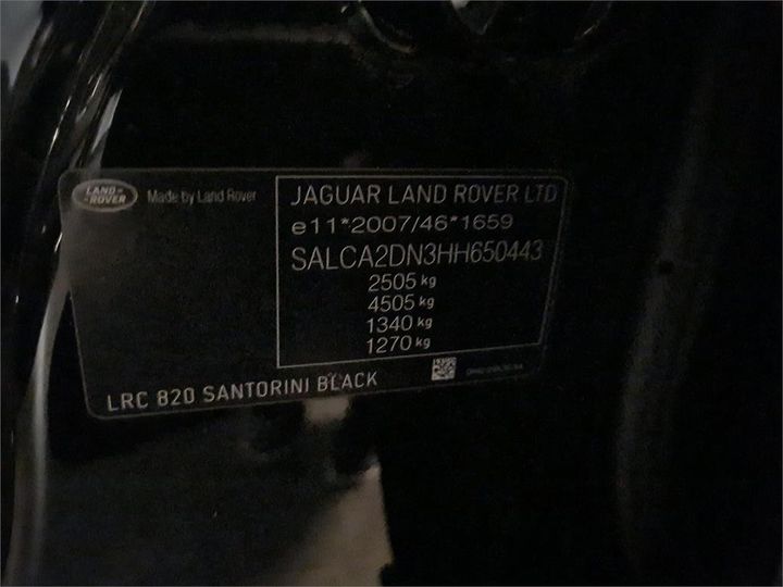 Photo 4 VIN: SALCA2DN3HH650443 - LAND ROVER DISCOVERY SPORT 