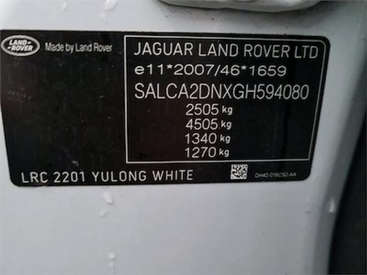 Photo 11 VIN: SALCA2DNXGH594080 - LAND ROVER DISCOVERY SPORT DIESEL 