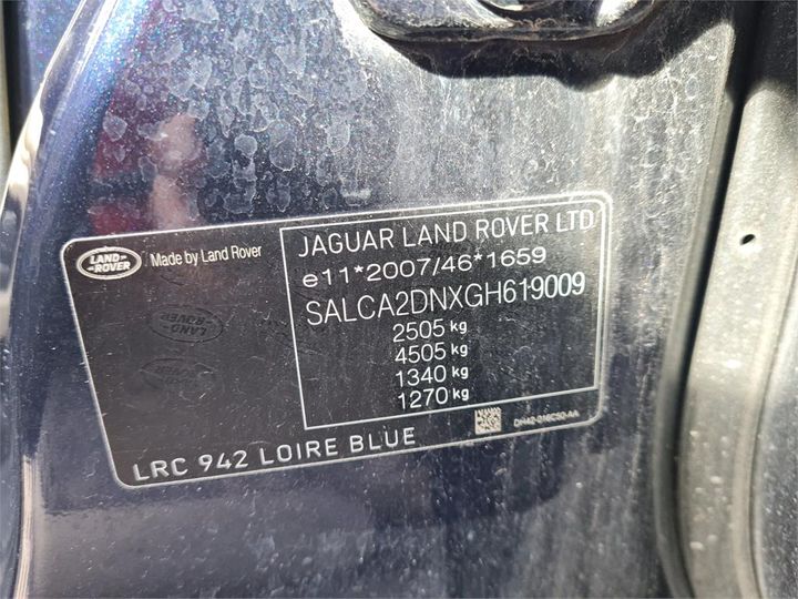 Photo 4 VIN: SALCA2DNXGH619009 - LAND ROVER DISCOVERY SPORT 