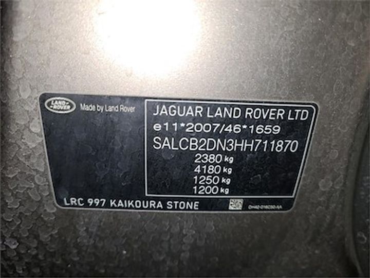 Photo 11 VIN: SALCB2DN3HH711870 - LAND ROVER DISCOVERY SPORT DIESEL 