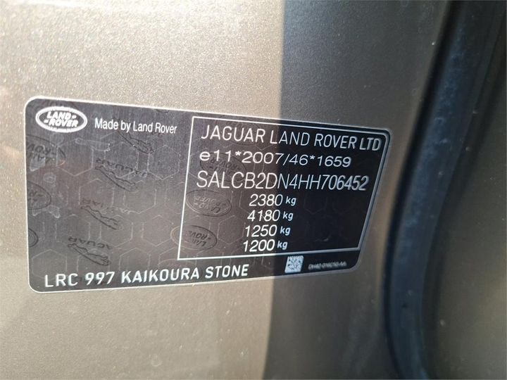 Photo 4 VIN: SALCB2DN4HH706452 - LAND ROVER DISCOVERY SPORT 