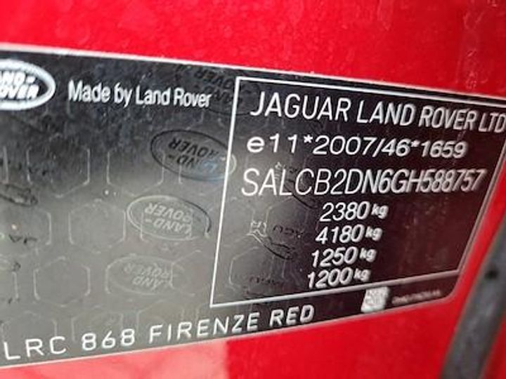 Photo 11 VIN: SALCB2DN6GH588757 - LAND ROVER DISCOVERY SPORT DIESEL 