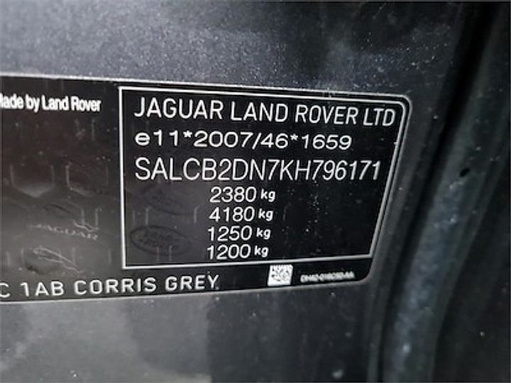 Photo 11 VIN: SALCB2DN7KH796171 - LAND ROVER DISCOVERY SPORT DIESEL 