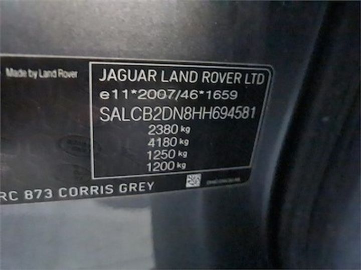 Photo 12 VIN: SALCB2DN8HH694581 - LAND ROVER DISCOVERY SPORT DIESEL 