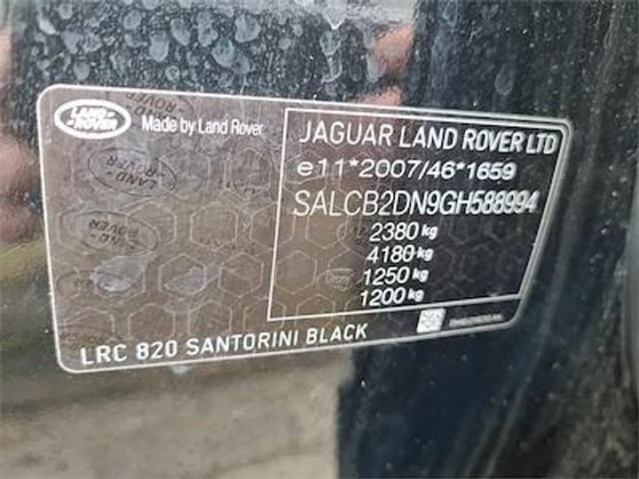 Photo 11 VIN: SALCB2DN9GH588994 - LAND ROVER DISCOVERY SPORT DIESEL 