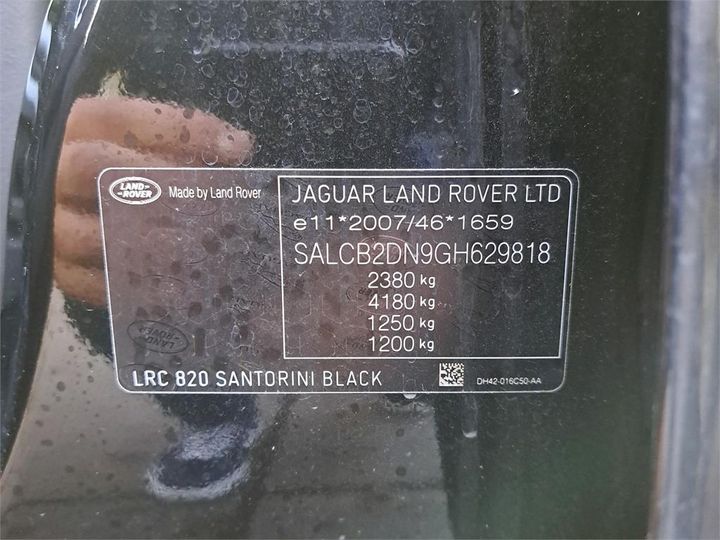 Photo 4 VIN: SALCB2DN9GH629818 - LAND ROVER DISCOVERY SPORT 