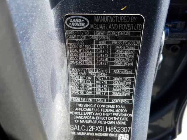 Photo 9 VIN: SALCJ2FX9LH852307 - LAND-ROVER DISCOVERY SPORT 