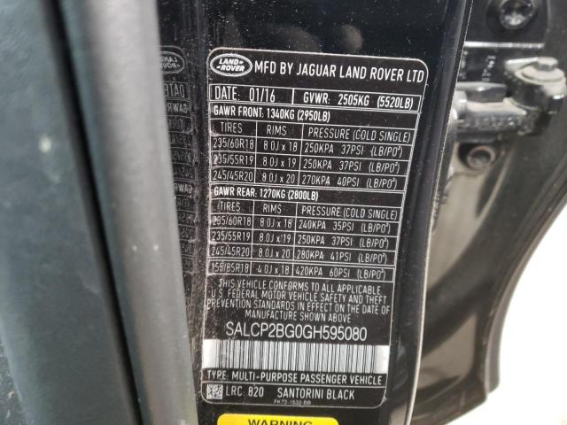 Photo 9 VIN: SALCP2BG0GH595080 - LAND ROVER DISCOVERY SPORT 