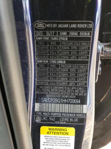 Photo 12 VIN: SALCP2BG1HH700694 - LAND ROVER DISCOVERY SPORT 