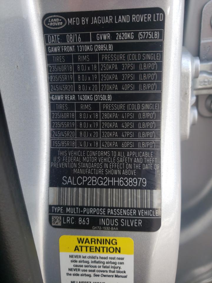 Photo 12 VIN: SALCP2BG2HH638979 - LAND ROVER DISCOVERY 