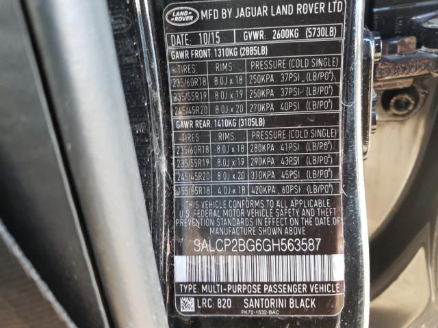 Photo 9 VIN: SALCP2BG6GH563587 - LAND ROVER DISCOVERY 