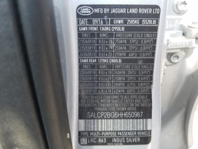 Photo 9 VIN: SALCP2BG6HH650987 - LAND ROVER DISCOVERY 