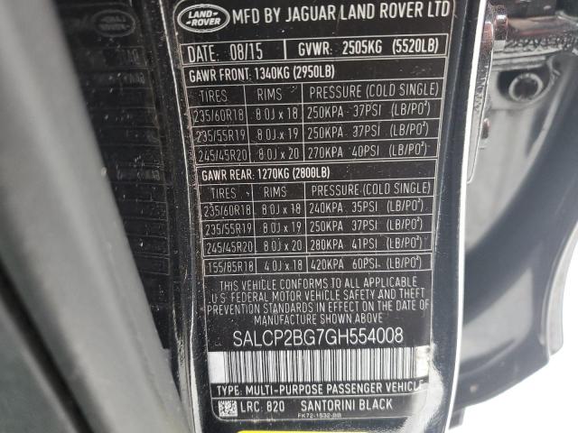 Photo 12 VIN: SALCP2BG7GH554008 - LAND ROVER DISCOVERY 