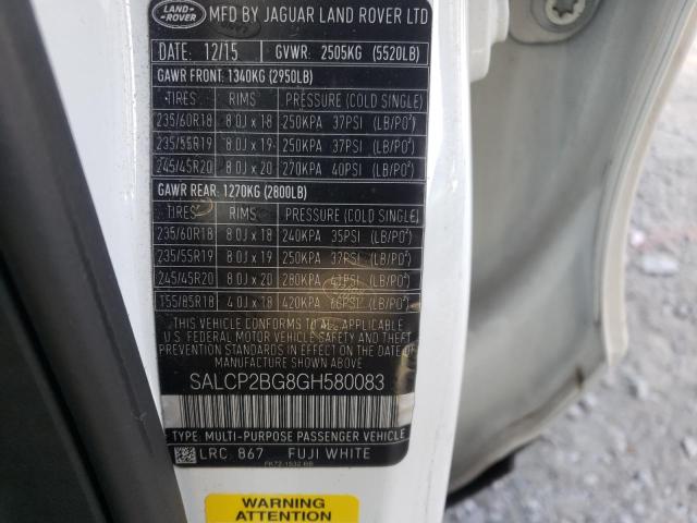 Photo 12 VIN: SALCP2BG8GH580083 - LAND ROVER DISCOVERY 