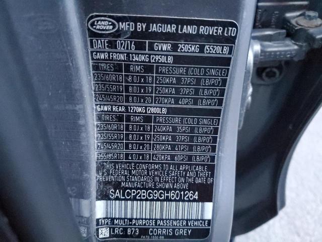 Photo 12 VIN: SALCP2BG9GH601264 - LAND ROVER DISCOVERY 