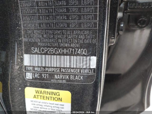 Photo 8 VIN: SALCP2BGXHH717400 - LAND ROVER DISCOVERY SPORT 