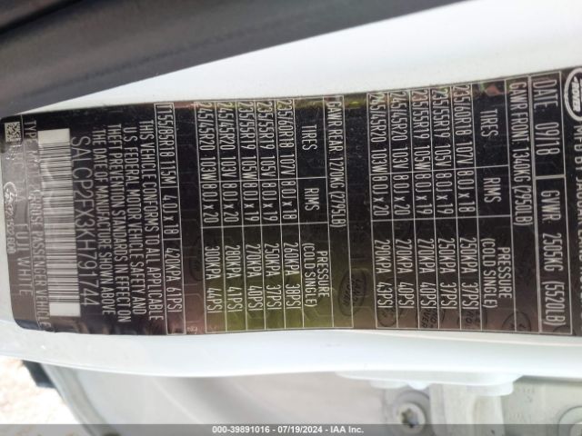 Photo 8 VIN: SALCP2FX3KH791744 - LAND ROVER DISCOVERY SPORT 