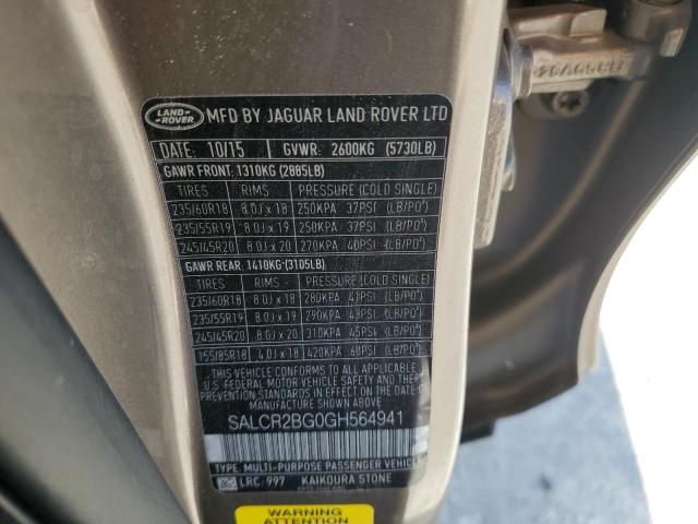 Photo 13 VIN: SALCR2BG0GH564941 - LAND ROVER DISCOVERY 