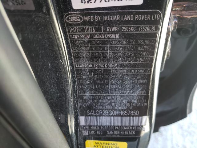 Photo 9 VIN: SALCR2BG0HH657850 - LAND ROVER DISCOVERY SPORT 