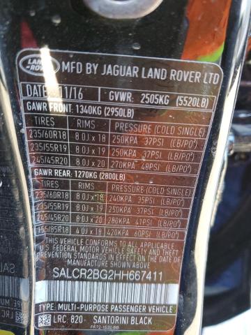 Photo 11 VIN: SALCR2BG2HH667411 - LAND ROVER DISCOVERY 